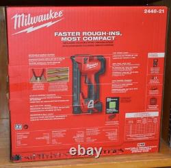 Milwaukee M12 2448-20 Staple Gun Kit Red, New in Box, Free Shipping