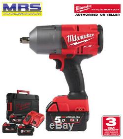 Milwaukee M18FHIWF12-503X Fuel 1/2in Impact Gun F/R 3 x 5.0Ah Li-ion 4933471259