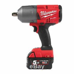 Milwaukee M18FHIWF12-503X Fuel 1/2in Impact Gun F/R 3 x 5.0Ah Li-ion 4933471259