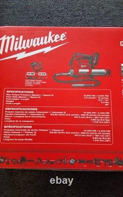 Milwaukee M18 2-Speed Grease Gun Kit Model 2646-21CT Brand New