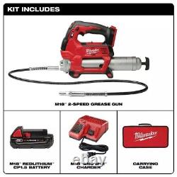 Milwaukee M18 Cordless 2-Speed Grease Gun Kit 2646-21CT