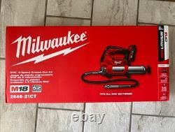Milwaukee M18 Cordless 2-Speed Grease Gun Kit 2646-21CT NEW