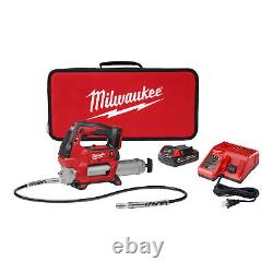 Milwaukee M18 Cordless Grease Gun Kit, 18V, 10,000 PSI, 1 Battery, Model#
