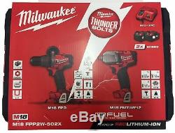 Milwaukee M18fpp2w-502x Twin Pack Kit Fpd Drill + M18fmtiwf12 Gun 4933459756