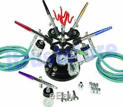 Multi Color Artist Painter Airbrush Gun Tattoo Detail Paint Sprayer Kit Holder