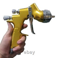 NEW 1.3mm 600ml HVLP Air Spray Gun Kit Gravity Feed Golden Painting Tools Kit US