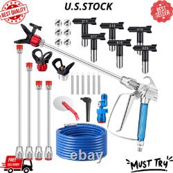NEW 22Pcs Airless Paint Sprayer Gun Kit 3600PSI 50Ft Hose Reversible Tips Wand