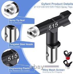 NEW 22Pcs Airless Paint Sprayer Gun Kit 3600PSI 50Ft Hose Reversible Tips Wand
