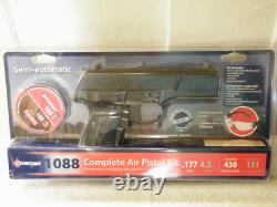 NEW Crosman Airguns 1088.177 Cal Semi-Automatic Air BB Pellet Gun Pistol Kit