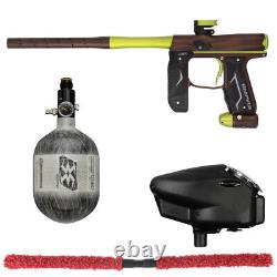 NEW EMPIRE AXE 2.0 COMPETITION PAINTBALL GUN KIT BROWN/GREEN With 48/4500 BOTTLE