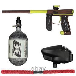 NEW EMPIRE AXE 2.0 COMPETITION PAINTBALL GUN KIT GREEN/BROWN With 68/4500 BOTTLE