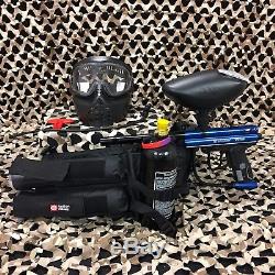 NEW Kingman Spyder Victor EPIC Paintball Marker Gun Package Kit Gloss Blue