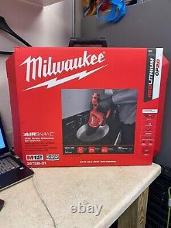 NEW Milwaukee Drain Snake Air Gun Kit 12V Cordless with Battery/Toilet Attachment
