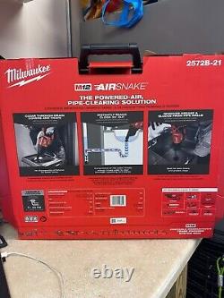 NEW Milwaukee Drain Snake Air Gun Kit 12V Cordless with Battery/Toilet Attachment