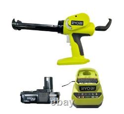 NEW RYOBI 18-Volt Caulk Adhesive Gun Kit with Battery and Charger