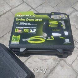 New Flexzilla L1388LFZ Cordless Grease Gun Kit Light 2 Batteries Battery Changer