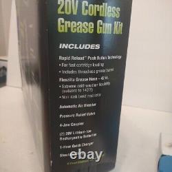 New Flexzilla L1388LFZ Cordless Grease Gun Kit Light 2 Batteries Battery Changer