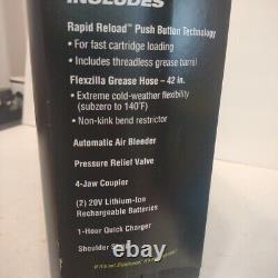 New Flexzilla L1388LFZ Cordless Grease Gun Kit Light 2 Batteries Battery Changer