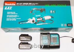 New Kit Makita 18V Cordless Grease Gun, 2 BL1840B 4.0Ah Battery, Charger
