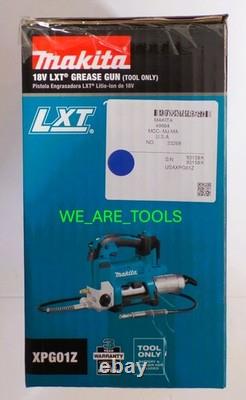 New Kit Makita 18V Cordless Grease Gun, 2 BL1840B 4.0Ah Battery, Charger