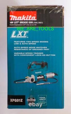 New Kit Makita 18V Cordless Grease Gun, 2 BL1840B 4.0Ah Battery, Charger