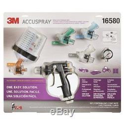 New Kit-More Tips 3M 16580 Accuspray Spray Gun System Kit With Standard PPS Cup