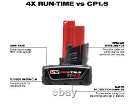 New Milwaukee 2446-21XC M12 Cordless Grease Gun Kit + Milwaukee 48-11-2460 Batt
