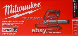 New Milwaukee KIT 2446-21XC M12 Volt Genuine Cordless Grease Gun Battery Charger