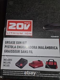 New Porter Cable PCCGG001D1 20V MAX Grease Gun Kit