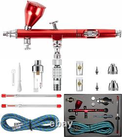 New Professional 0.2mm/0.3mm/0.5mm Dual Action Airbrush Kit Spray Paint Gun Kit