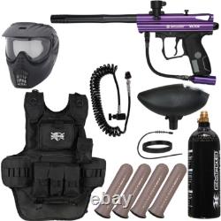 New Spyder Victor Heavy Gunner Paintball Gun Package Kit Purple