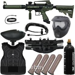 New Tippmann Cronus Tactical Light Gunner Paintball Gun Package Kit Olive