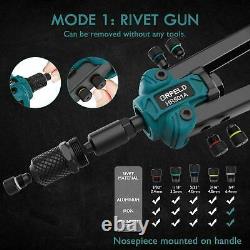 ORFELD 13 Professional Rivet Nut Tool Rivet Gun Reamer 3 in 1 Rivets Setter Kit
