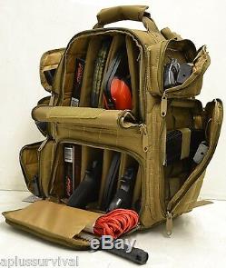 Olive Drab Explorer Tactical Range Backpack Gun Pistol Survival Emergency Kit