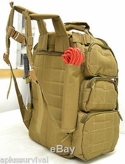 Olive Drab Explorer Tactical Range Backpack Gun Pistol Survival Emergency Kit