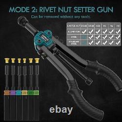 Orfeld Rivet Nut Gun Rivets Setter Kit Tools with 60Pcs Rivet Nuts & 50Pcs Rivet