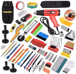 PRO Car Wrap Tool Heat Gun Tools Bag Vinyl Magnets Felt Squeegee Window Tint Kit