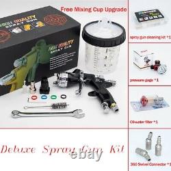 Paint Spray Gun 1.3mm nozzle High Quality Car Repair Air Painting Sprayer Kit