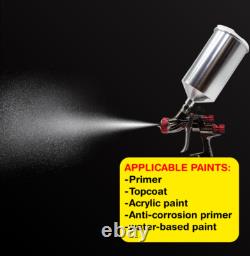 Paint Spray Gun Kit KOTA Nozzle with Aluminum Cup Fits LVLP 1.3mm 1.4mm