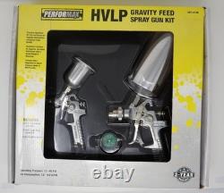 Performax HVLP Gravity Feed Spray Gun Kit 207-4736 Large + Small Gun + Regulator