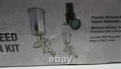 Performax HVLP Gravity Feed Spray Gun Kit 207-4736 Large + Small Gun + Regulator