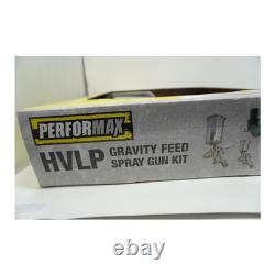 Performax HVLP Gravity Feed Spray Gun Kit 207-4736 Large + Small Gun + Regulator