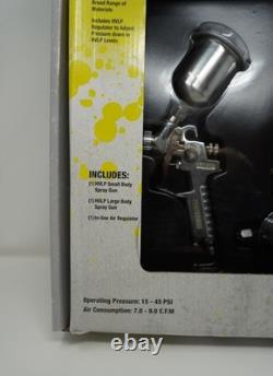 Performax HVLP Gravity Feed Spray Gun Kit 207-4736 Large + Small Gun + Regulator