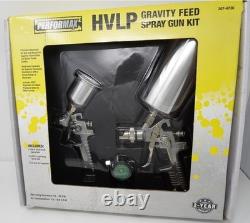 Performax HVLP Gravity Feed Spray Gun Kit 207-4736 Large + Small Gun + Regulator