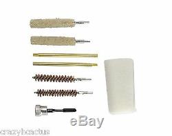 Pistol Cleaning Kit 8+ Pieces! Gun Brushes 9mm. 357.380 + FREE LED BORE LIGHT