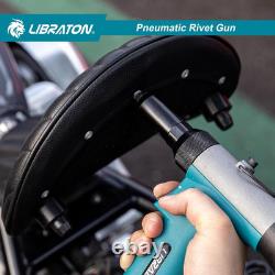 Pneumatic Rivet Gun Kit, Heavy Duty Air Riveter Tool 3/32, 1/8, 5/32, 3/16 w