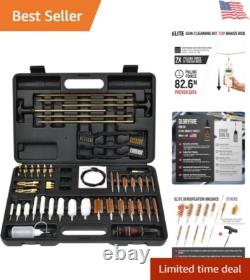 Portable Universal Gun Cleaning Kit Strong Brass Rods & Muzzle Guards Included