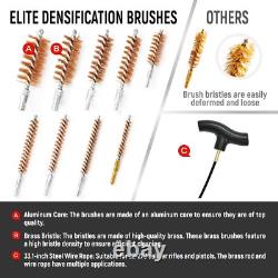 Portable Universal Gun Cleaning Kit Strong Brass Rods & Muzzle Guards Included