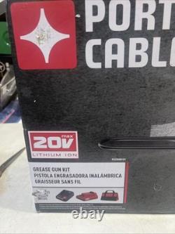 Porter Cable Grease Gun Kit 20v Max NIB Includes Battery, Charger & Storage Bag