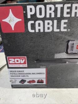 Porter Cable Grease Gun Kit 20v Max NIB Includes Battery, Charger & Storage Bag